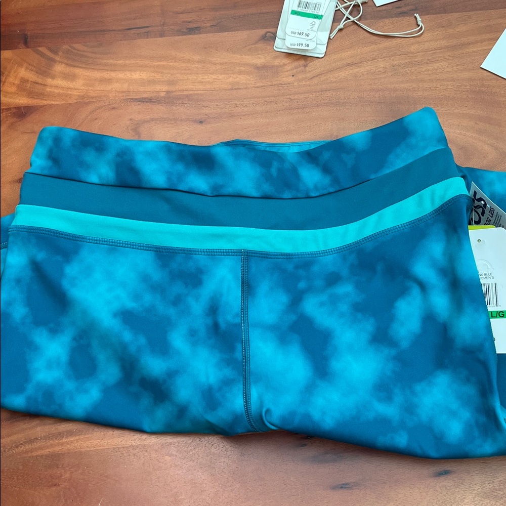 TBT Sale! Nautica Leggings NWT Multi-Blues Ankle Length Sz L - Picture 2 of 8